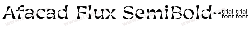 Afacad Flux SemiBold字体转换